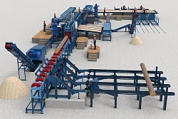 Лесопильная линия «Сибирь» с возвратом необрезной доски